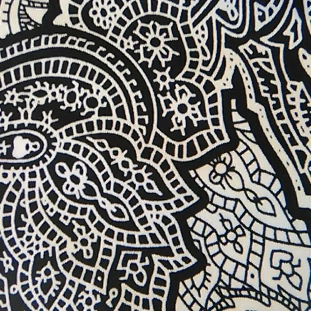 Perceptions New York Black and White Paisley Dress